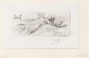 Flirt, Fragment des Titelblattes aus: Jean de Tinan, "Document sur l’impuissance d’aimer", Paris 1894