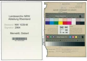 Entnazifizierung Gisbert Graf Von Merveldt , geb. 16.12.1897 (Polizist)