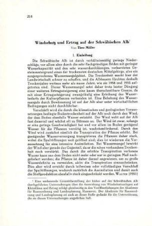 Windschutz und Ertrag auf der Schwäbischen Alb