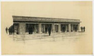 Wohn- und Geschäftshaus Wilmersdorfer Straße 116-117, Berlin-Charlottenburg: Perspektivische Ansicht des Eingangs