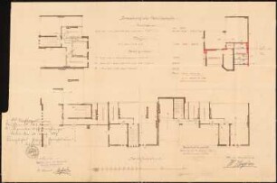 Arbeiterwohnhäuser, Berlin-Friedrichshain: Bauakte Bauherr: Grundrisse, Schnitte, Ansichten, Nachträge, 1:100