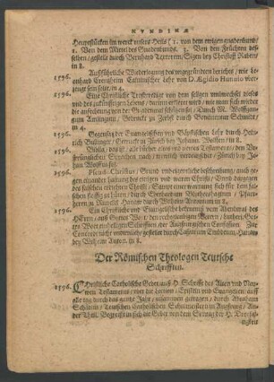 Der Römischen Theologen Teutsche Schrifften.