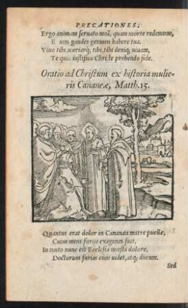 Oratio ad Christum ex historia mulieris Cananeae ...