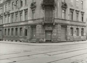 Dresden-Pieschen, Bürgerstraße 77. Wohnhaus (um 1890) mit Gaststätte "Pieschener Ratskeller"