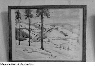 Reproduktion eines Werkes von Alfred Frank (Landschaft)