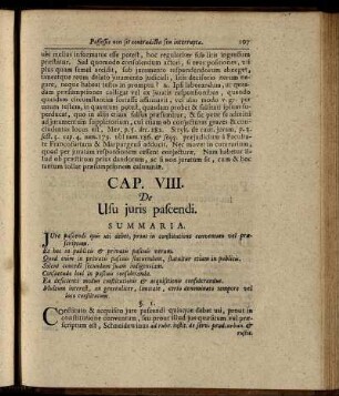 Cap. VIII. De Usu juris pascendi.