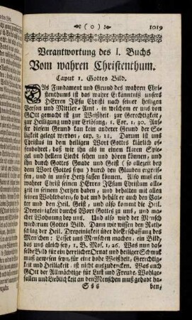 1019-1048, Verantwortung des I. Buchs Vom wahren Christenthum.