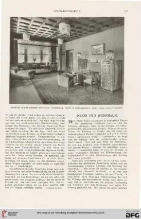 Kleid und Wohnraum
