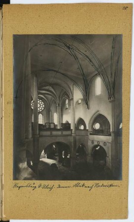 St. Ulrich, Regensburg: Innenansicht (aus: Skizzen- und Fotoalbum 6)