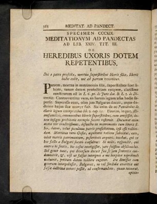 368-374, Sp. 319. De Heredibus uxoris dotem ...