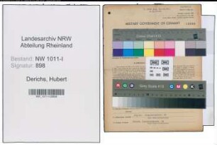 Entnazifizierung Hubert Derichs , geb. 07.11.1906 (Lagerarbeiter)