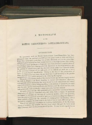 A Monograph of the British Carboniferous Lamellibranchiata. Introduction.