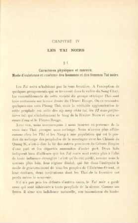 Chapitre IV. Les Tai noirs