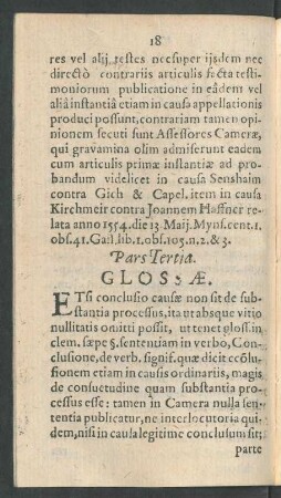 Pars Tertia. Glossae.