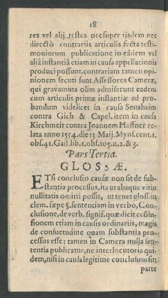 Pars Tertia. Glossae.