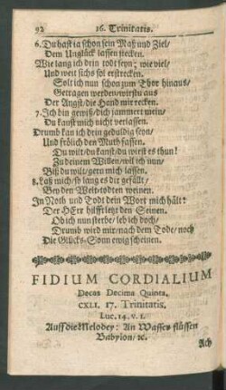 Fidium Cordialium Decas Decima Quinta. CXLI. - CL.