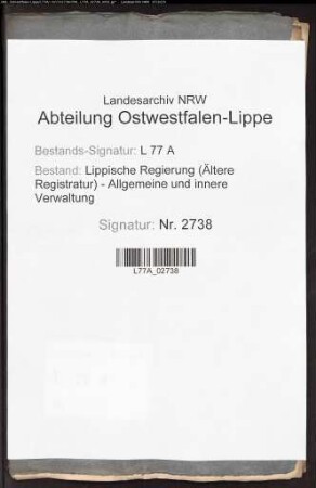 Darlehn der Militärkasse an den Meier Kluckhuhn auf dem Kluckhof (Amt Brake)