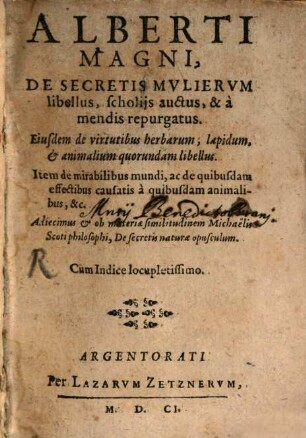 De secretis mulierum libellus