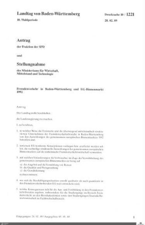 186: Landtag Baden-Württemberg, Beilagen,1989,Bd.9