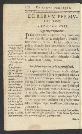 De Rerum Permutatione. Titulus VIII.