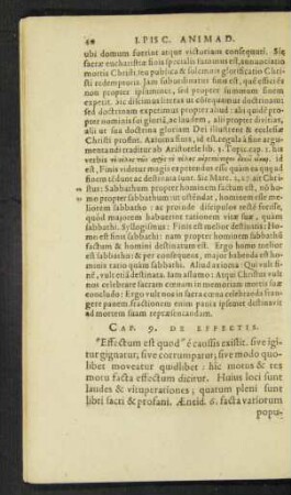 Cap. 9. De Effectis.