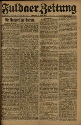 Ausgabe vom Dienstag, den 17. Juni 1919.