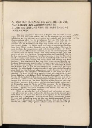 A. Der Innenraum bis zur Mitte des achtzehnten Jahrhunderts.
