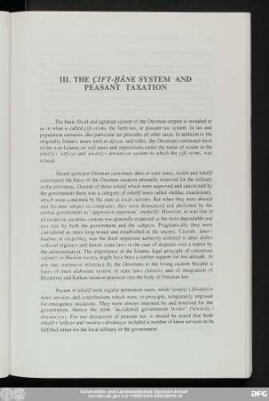 III. The Çıft-Ḫāne System And Peasant Taxation