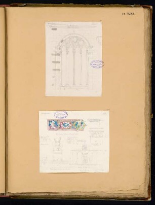 Skizzenbuch der italienischen Reise: Bl. 42: Pisa. 2 Skizzen: Camposanto (Details)