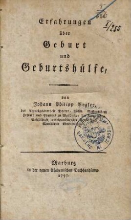 Erfahrungen über Geburt und Geburtshülfe