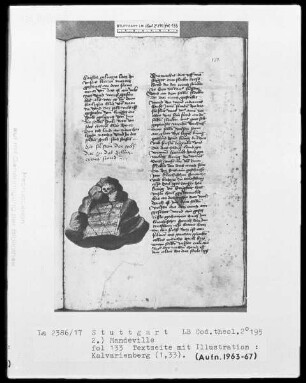 Jacob von Teramo, Belial und Johannes von Mandeville, Reise nach Jerusalem — Jean de Mandeville, Die Reise nach Jerusalem — Kalvarienberg, Folio 133recto