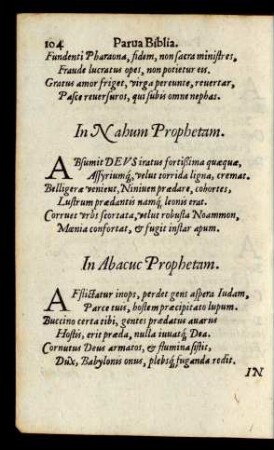 In Nahum Prophetam.