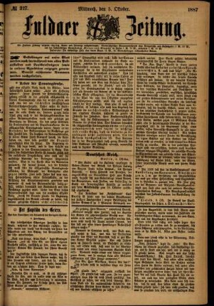 Ausgabe vom Mittwoch, den 05. Oktober 1887.