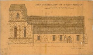 Fischer, Theodor; Brackenheim; Johanneskirche, Renovierung - Äußere Nordseite (Ansicht)