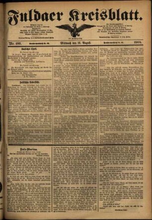 Ausgabe vom Mittwoch, den 16. August 1905.