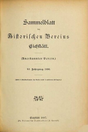 Sammelblatt. 11. 1896 (1897)