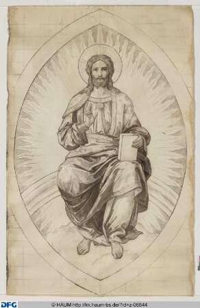 Entwurf für die Restaurationen und Ausmalungen im Braunschweiger Dom: "Majestas Domini"