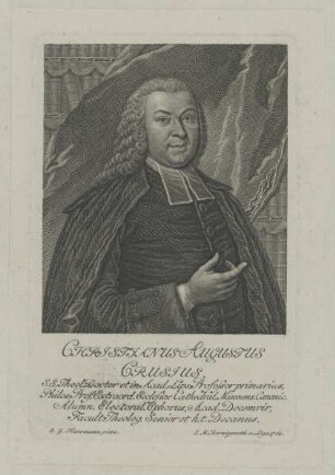 Bildnis des Christianus Augustus Crusius
