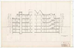 Zentralbibliothek der Landbauwissenschaft, Bonn Neubau: Schnitt S3, S4, 1:50