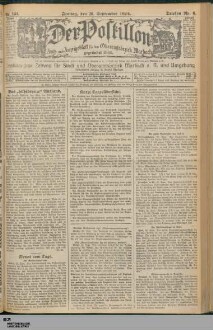 Der Postillon : Amts- und Anzeigeblatt für den Oberamtsbezirk Marbach : unabhängige Zeitung für Stadt und Oberamtsbezirk Marbach a.N. und Umgebung