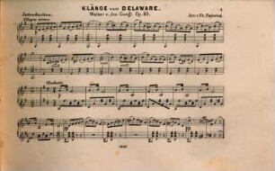 Sammlung der beliebtesten Tänze, [17]. Klänge vom Delaware : Walzer ; op. 89