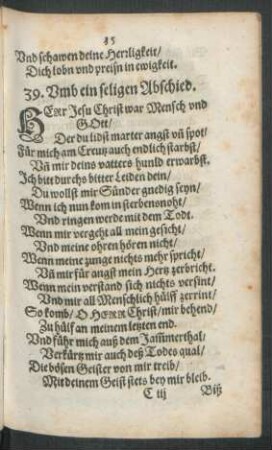 39. Umb ein seligen Abschied.