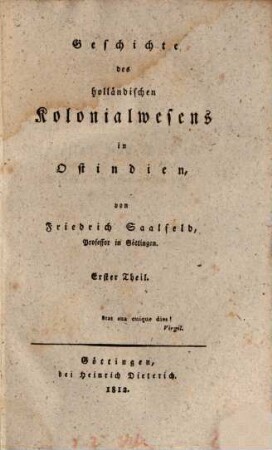 Geschichte des holländischen Kolonialwesens in Ostindien, Th. 1