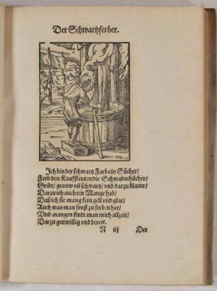 Der Färber, aus: Beschreibung aller Stände, Frankfurt 1574