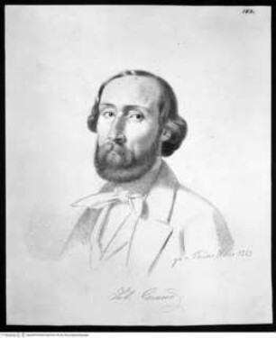 Sammlung von Bildnissen deutscher Künstler in Rom (Erstes Künstleralbum)Porträt Johann Grund - Erstes Künstleralbum (Originaltitel: Sammlung von Bildnissen Germanischer Künstler in Rom / Sammlung von Bildnissen Deutscher Künstler in Rom, gestiftet im Jahre 1832)