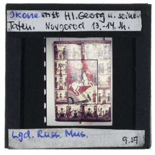 Russische Ikone, Hl. Georg und seinen Taten