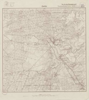 2842 Zechlin, Topographische Karte 1:25000 (4cm - Karte)