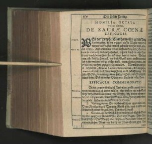 Homilia Octava eaque ultima De Sacrae Coenae Efficacia