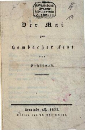 Der Mai zum Hambacher Fest