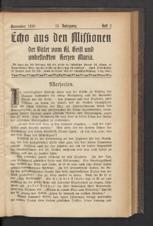 Heft 2. November 1910